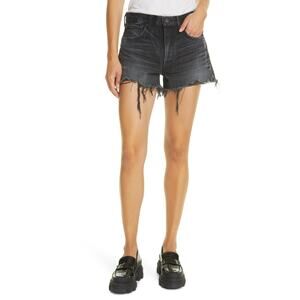 Moussy Black Distressed Denim Shorts